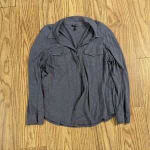 Daisy Fuentes soft knit button up blouse size XL